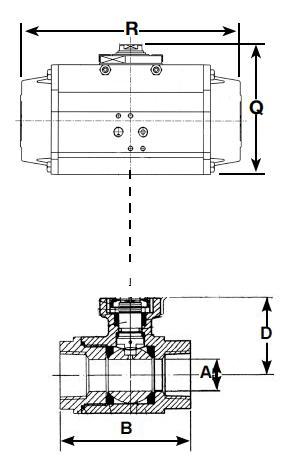 High Pressure Double Acting Stainless Steel Ball Valve