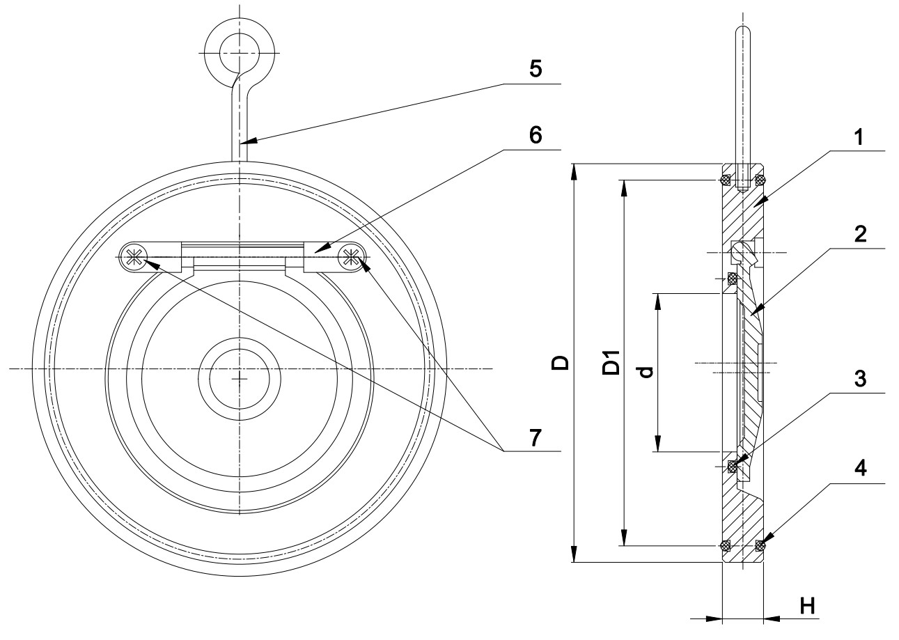 Wafer Stainless Steel Check Valve