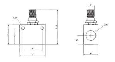 In line Precision Speed Controller Dimensions