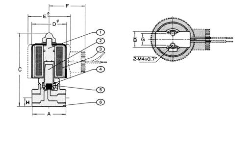 Brass direct acting solenoid valve