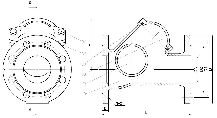 Flanged Ball Check Valve Dimensions