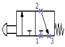 3 way 2 position palm button spring return valve