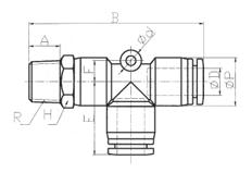 Male Branch Tee Push Fit FItting