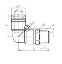 Male Swivel Elbow Push Fit Fitting