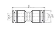 Push Fit FItting Straight Connector