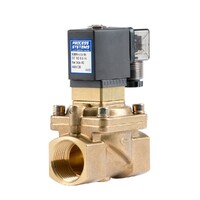 Brass General Purpose Manual Override Normally Closed Differential Solenoid Valve